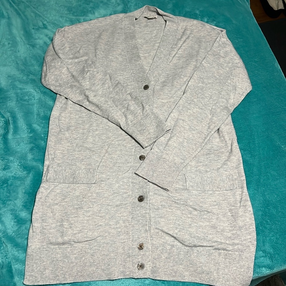 Gray cardigan